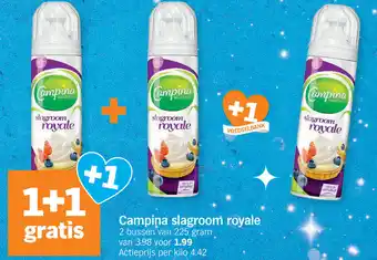 Albert Heijn Campina slagroom royale 225g aanbieding