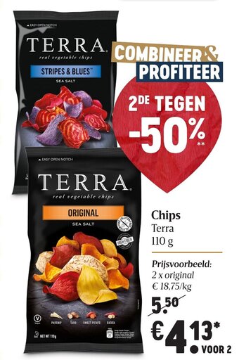 Delhaize Chips 110g aanbieding