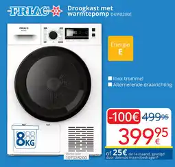 Eldi Friac droogkast met warmtepomp DKW8200E aanbieding