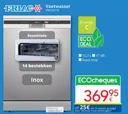 Eldi Friac vaatwasser VW20211X aanbieding