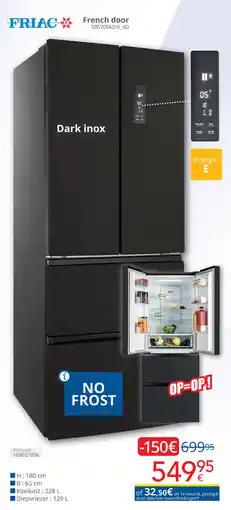 Eldi Friac french door SBS7056DIX 4NO FROST aanbieding
