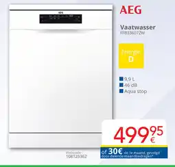 Eldi AEG Vaatwasser FFB33607ZW aanbieding