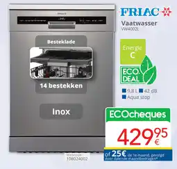 Eldi Friac Vaatwasser VW4002L aanbieding