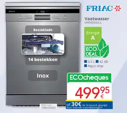 Eldi Friac Vaatwasser VW500201X-L aanbieding