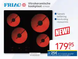 Eldi Friac vitrokeramische kookplaat VST6020 aanbieding