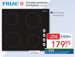 Eldi Friac Vitrokeramische kookplaat VKV6000 aanbieding