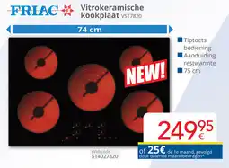 Eldi Friac Vitrokeramische kookplaat VST7820 aanbieding