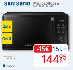 Eldi Samsung Microgolfoven MG23B3515AK/EN aanbieding