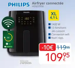 Eldi Philips Airfryer connectee HD9255/90 aanbieding