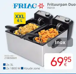 Eldi Friac Frituurpan Duo F601IX aanbieding