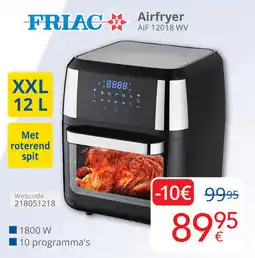 Eldi Friac airfryer AIF 12018 WV aanbieding
