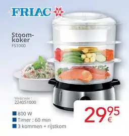 Eldi Friac Stoomkoker FS1000 aanbieding