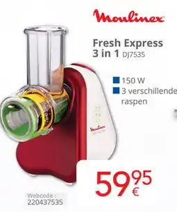Eldi Moulinex Fresh Express 3 in 1 DJ7535 aanbieding