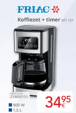 Eldi Friac Koffiezet + timer KFT 151 aanbieding
