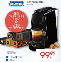 Eldi DeLonghi Essenza mini EN85.B aanbieding