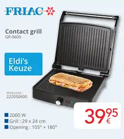 Eldi Friac Contact grill GR-0600 aanbieding