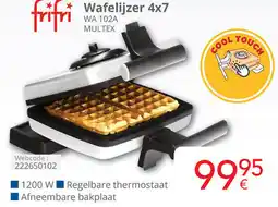 Eldi frifri Wafelijzer 4x7 WA 102A MULTEX aanbieding