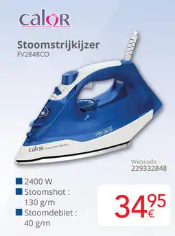 Eldi calor Stoomstrijkijzer FV2848CO aanbieding
