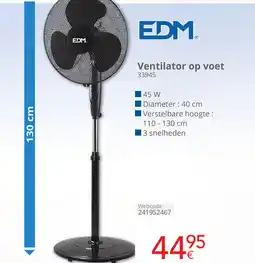 Eldi EDM. Ventilator op voet 33945 aanbieding
