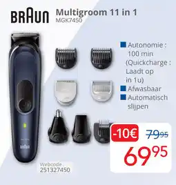 Eldi Braun multigroom 11 in 1 MGK7450 aanbieding