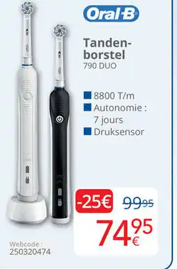 Eldi Oral-B Tandenborstel 790 DUO aanbieding