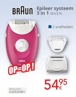 Eldi BRAUN Epileer systeem 3 in 1 SE3/276 aanbieding