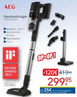 Eldi AEG Steelstofzuiger AP81UB25GG aanbieding