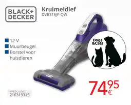 Eldi Black+ decker Kruimeldief DVB315JP-QW aanbieding