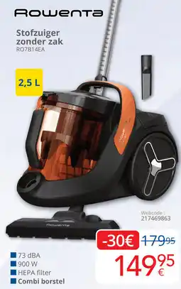 Eldi Rowenta Stofzuiger zonder zak RO7B14EA aanbieding