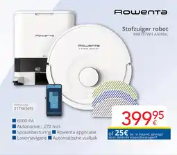 Eldi Rowenta Stofzuiger robot RR8797WH ANIMAL aanbieding