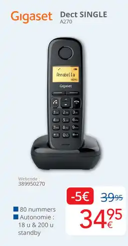Eldi Gigaset Dect SINGLE A270 aanbieding