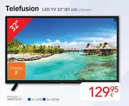 Eldi Telefusion LED TV 32"/81 cm U32HAA11 aanbieding
