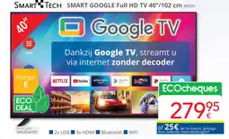 Eldi Smart tech smart google Full HD TV 40"/102 cm 40VA1 aanbieding
