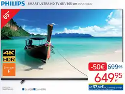 Eldi Philips smart ultra HD TV 65"/165 cm 65PUS7608/12 aanbieding
