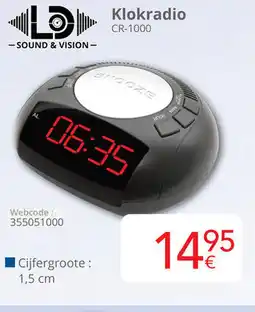 Eldi Sound & Vision Klokradio CR-1000 aanbieding