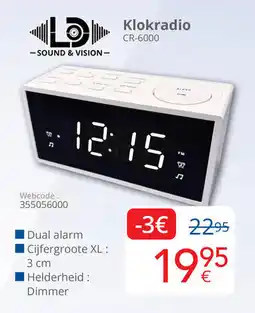 Eldi Sound & Vision Klokradio CR-6000 aanbieding