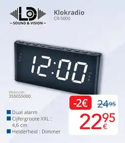 Eldi Sound & Vision Klokradio CR-5000 aanbieding