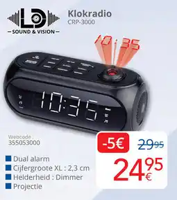 Eldi Sound & Vision Klokradio CRP-3000 aanbieding