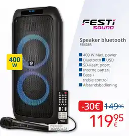 Eldi Festi Sound Speaker bluetooth FB428R aanbieding