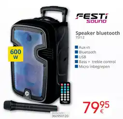 Eldi Festi Sound Speaker bluetooth TSF12 aanbieding
