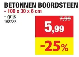 Hubo Betonnen boordsteen aanbieding