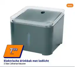 Action Elektrische drinkbak met ledlicht aanbieding