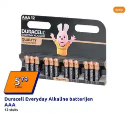 Action Duracell Everyday Alkaline batterijen AAA aanbieding