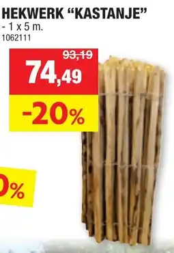 Hubo Hekwerk kastanje aanbieding