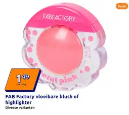 Action FAB Factory vloeibare blush of highlighter aanbieding