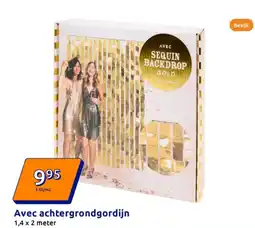 Action Avec achtergrondgordijn aanbieding