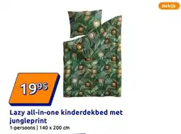 Action Lazy all-in-one kinderdekbed met jungleprint aanbieding