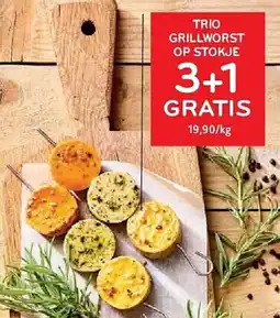 Alvo Trio grillworst op stokje aanbieding