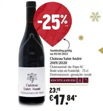 Delhaize Chateau Saint Andre 2019/2020 aanbieding
