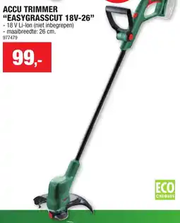 Hubo Accu trimmer easygrasscut 18v-26 aanbieding